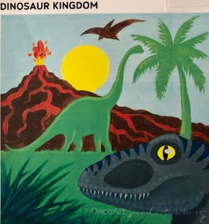 Anim-7 Dinosaur Kingdom from uptown paint and sip painting classes in Jupiter FL