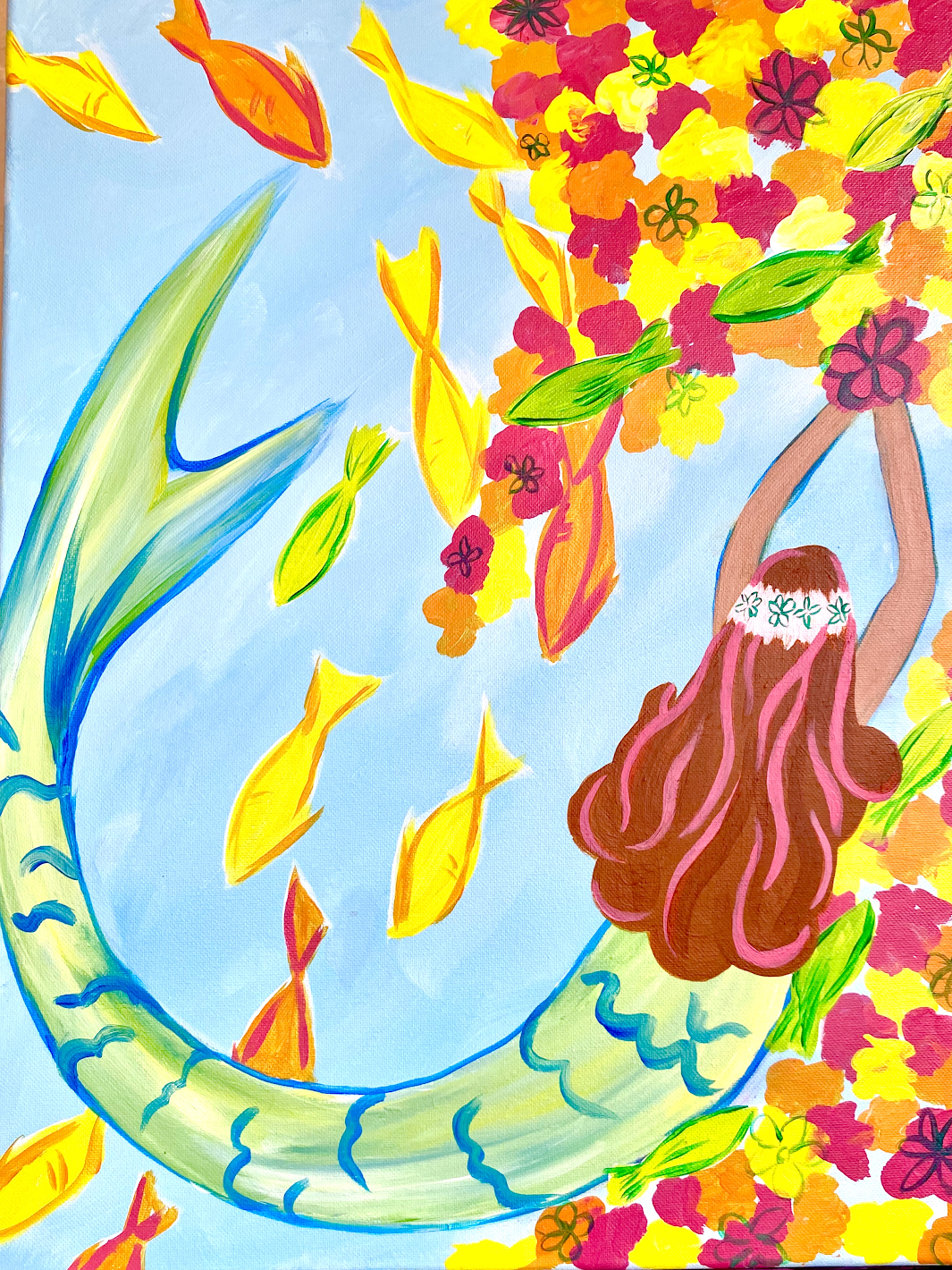 Come Swim With Me from uptown paint and sip perfect for girls night out ideas and a cute date night Jupiter FL