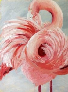 Fifty Shade of Pink from uptown paint and sip painting classes in Jupiter FL