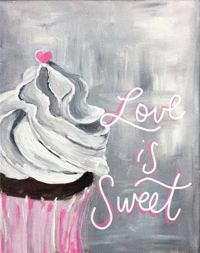 Love is Sweet from uptown paint and sip painting classes in Jupiter FL