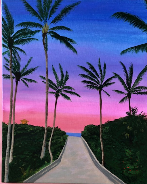 Palm Path to Singer Island from uptown paint and sip painting classes in Jupiter FL