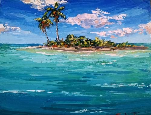 Paradise Island from uptown paint and sip painting classes in Jupiter FL