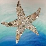 Starfish Mixed Material from uptown paint and sip painting classes in Jupiter FL
