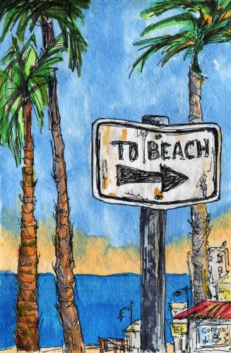 To the Beach! from uptown paint and sip perfect for girls night out ideas and a cute date night Jupiter FL