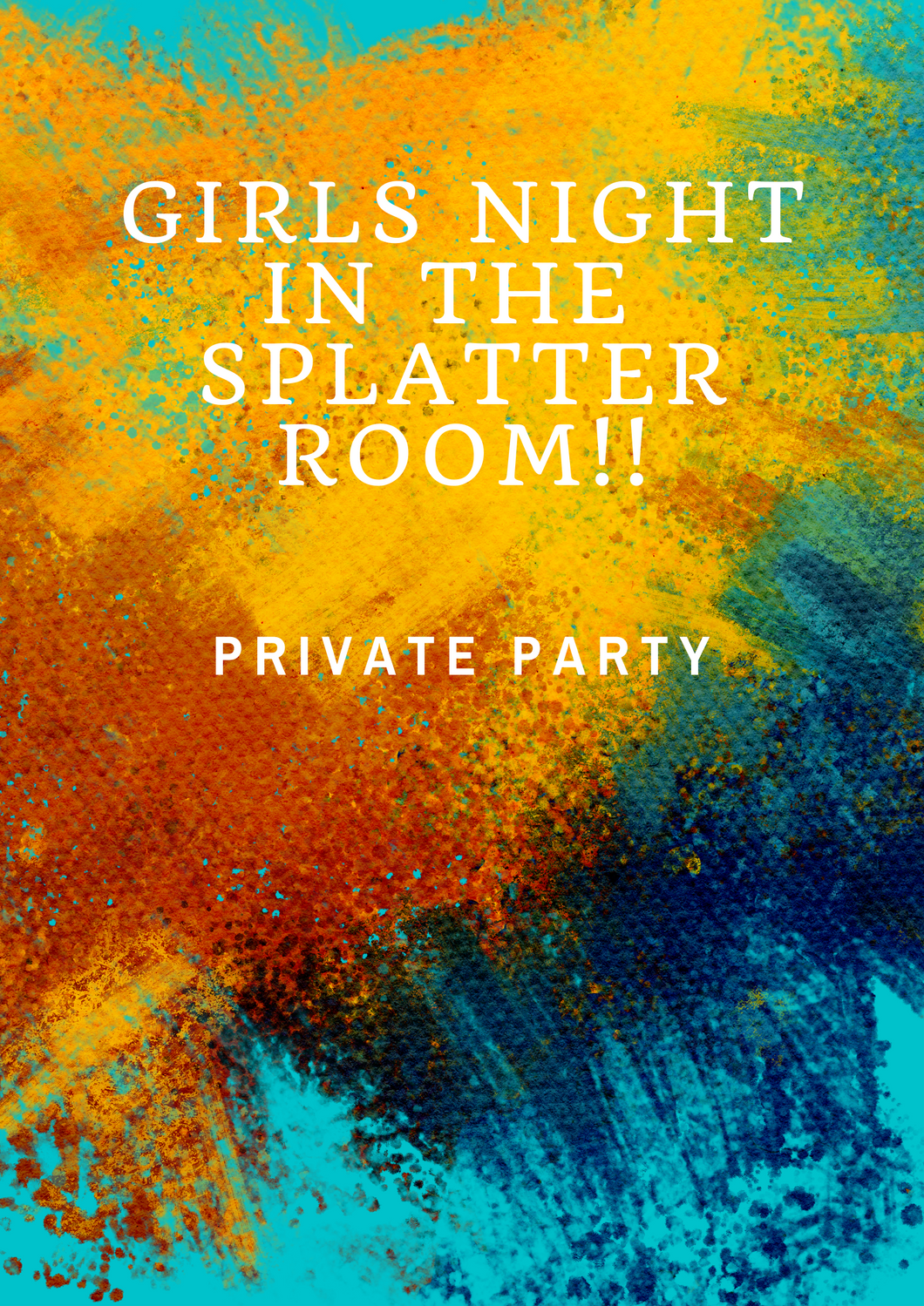 Girls Night in the Splatter Room painting done at Uptown Paint and Sip in Jupiter, FL - Painting Classes for Girls Night Out Ideas and Date Night