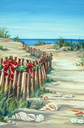 christmas path to the ocean from uptown paint and sip painting classes in Jupiter FL