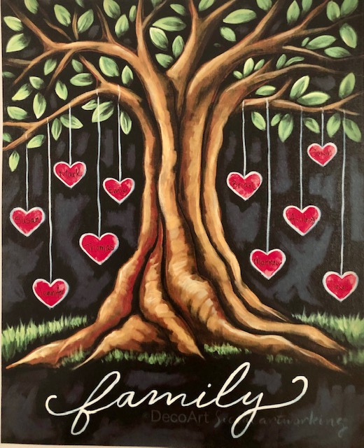 Family Tree - Paint and Sip classes in Jupiter, FL for Team Building events and Date Nights near West Palm Beach