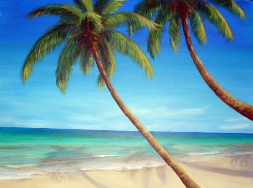 Serene Blue - Paint and Sip classes in Jupiter, FL for Team Building events and Date Nights near West Palm Beach