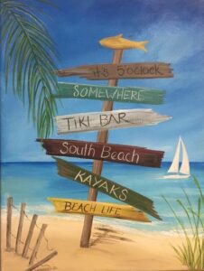 Somewhere on an Island - Paint and Sip classes in Jupiter, FL for Team Building events and Date Nights near West Palm Beach
