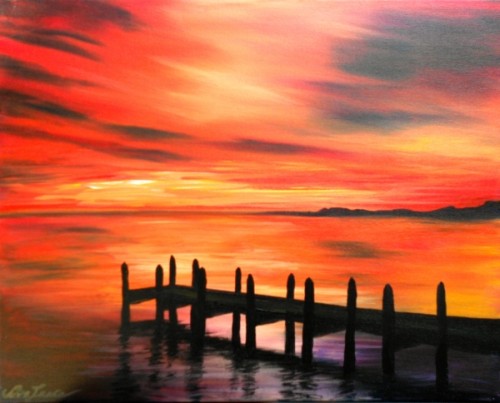 Sunset Pier - Paint and Sip classes in Jupiter, FL for Team Building events and Date Nights near West Palm Beach