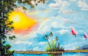 Sunset Flight - Paint and Sip classes in Jupiter, FL for Team Building events and Date Nights near West Palm Beach