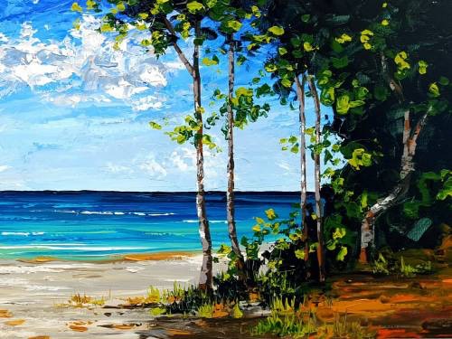 Trees by the Beach - Paint and Sip classes in Jupiter, FL for Team Building events and Date Nights near West Palm Beach
